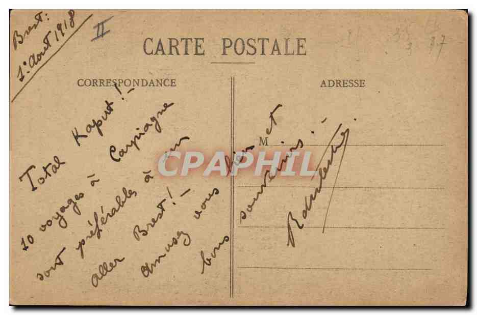 CPA Folklore Lits clos  — Verso