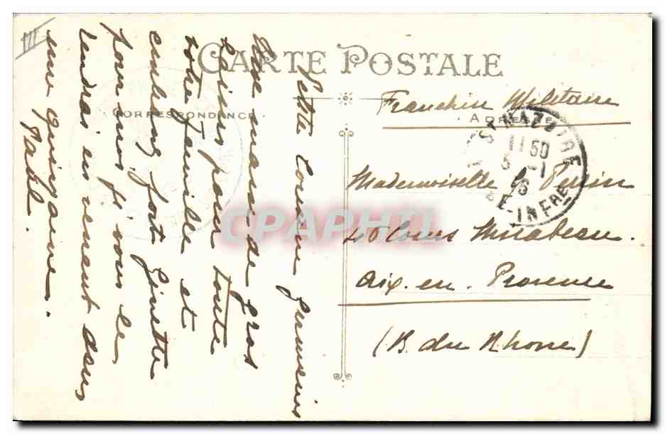 CPA Folklore Lits clos Fleurs de Bretagne  — Verso