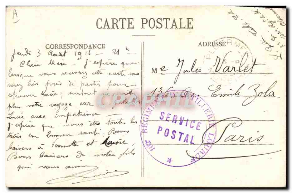CPA Folklore Lits clos Le reveil de l'enfant  — Verso
