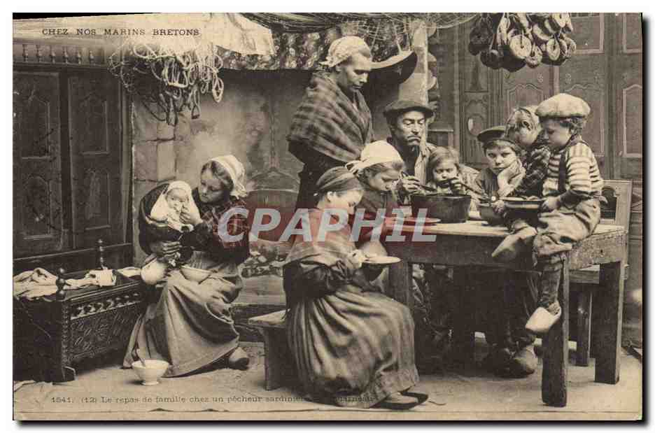 CPA Folklore Lits clos Chez nos maitres bretons Enfants 