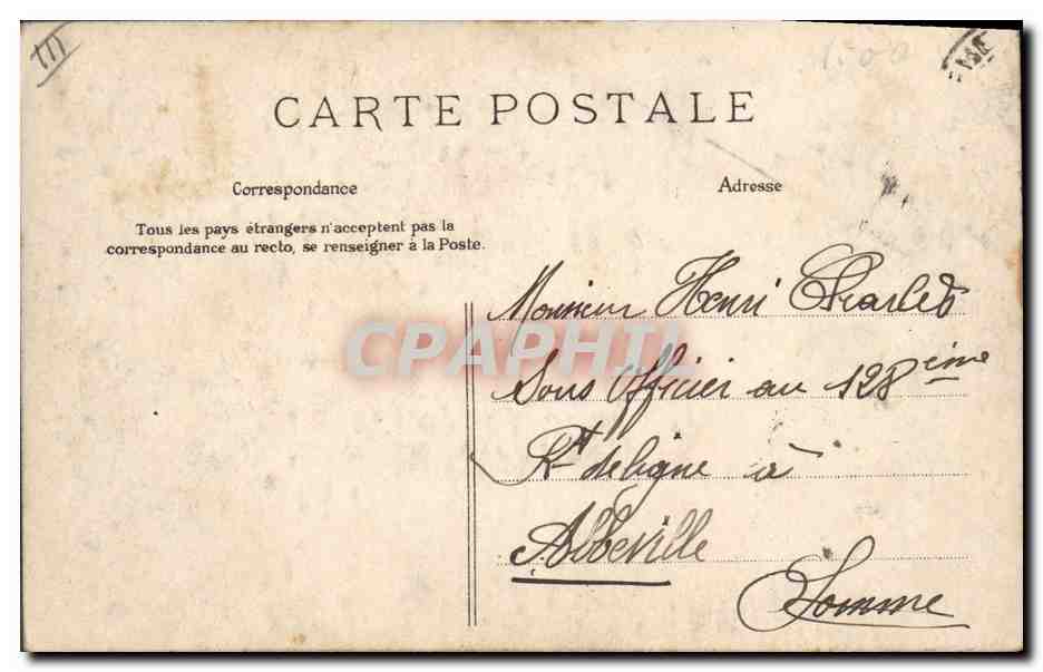 CPA Folklore Lits clos  — Verso