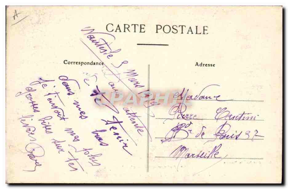 CPA Folklore Lits clos Dans le lit de petit frere  — Verso