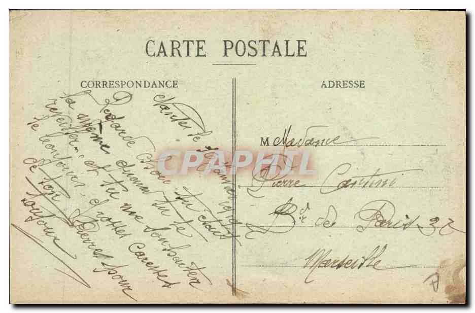 CPA Folklore Lits clos Eveil de printemps  — Verso