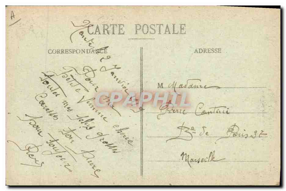 CPA Folklore Lits clos  — Verso