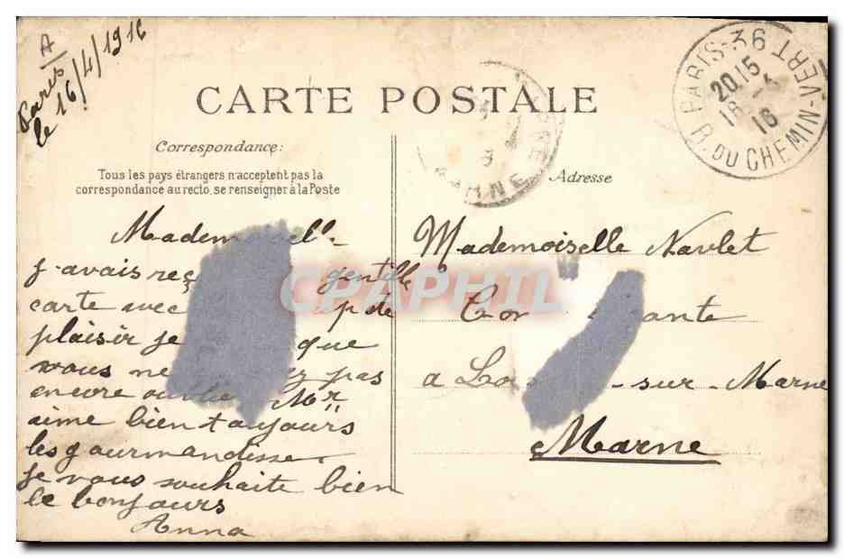 CPA Folklore Lits clos Les invites font le vacarme  — Verso