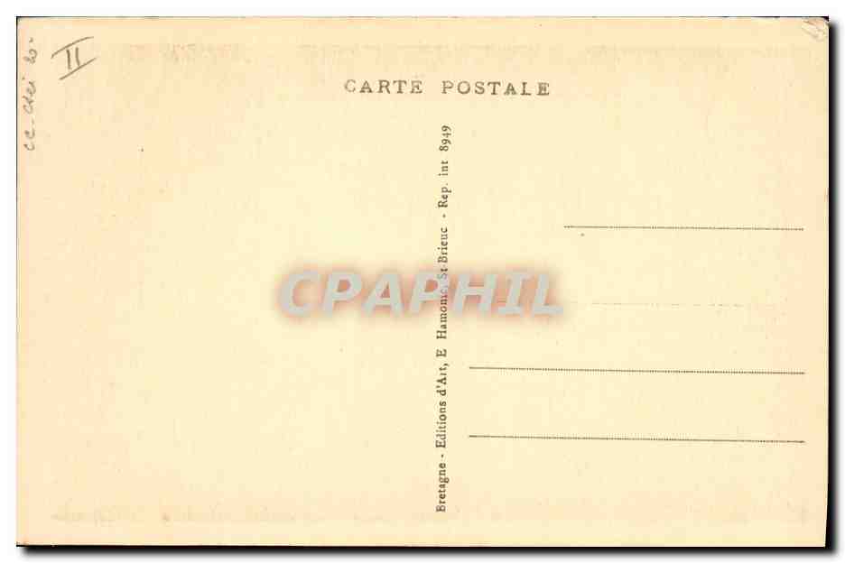 CPA Folklore Lits clos La courte echelle  — Verso