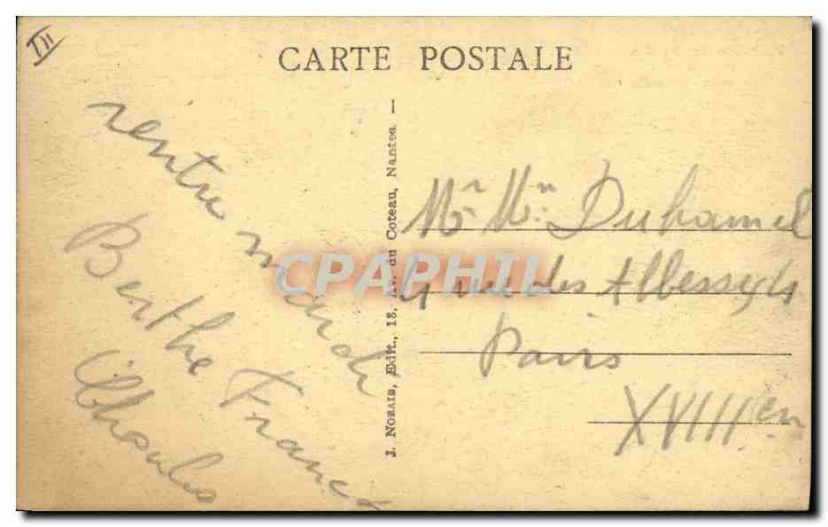 CPA Folklore Lits clos Les yeux dans les yeux  — Verso