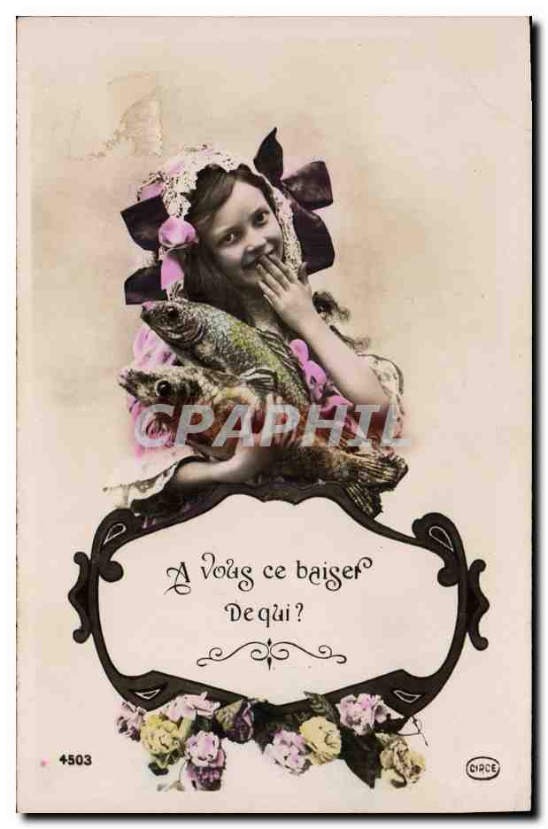 CPA Fantaisie Poisson 1er Avril Enfant 