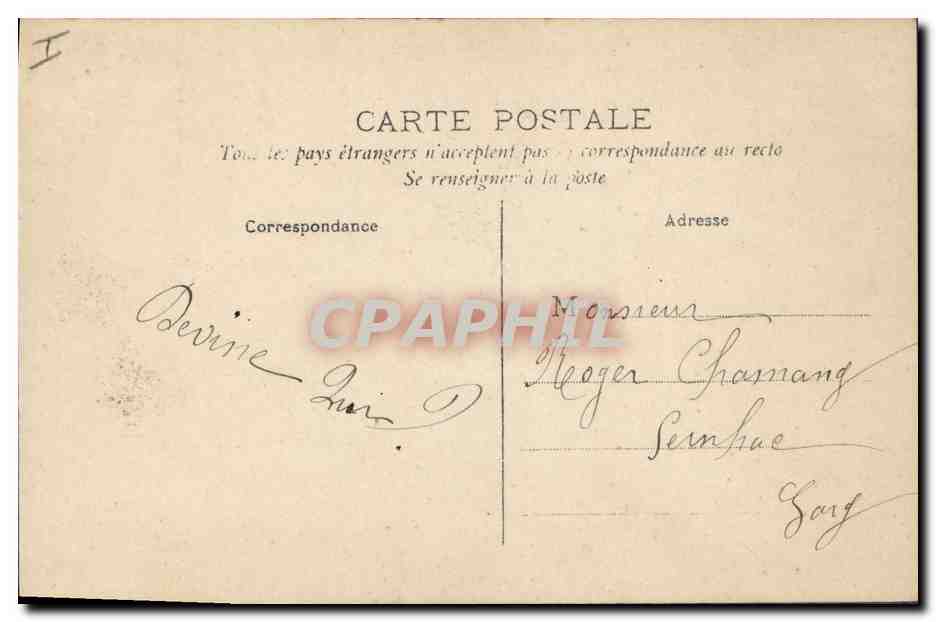 CPA Fantaisie Poisson 1er Avril Enfant  — Rückseite