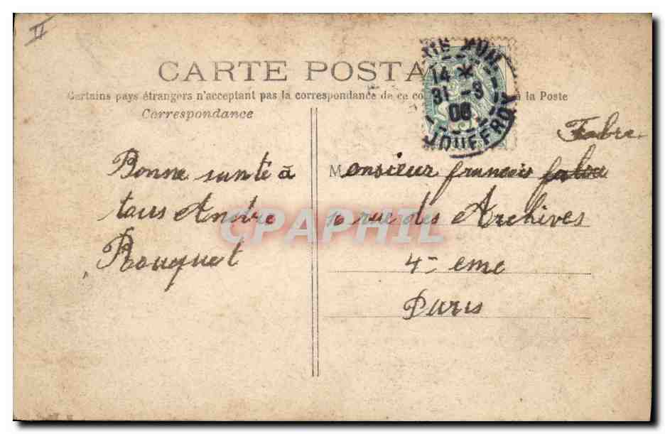 CPA Fantaisie Poisson 1er Avril Enfant  — Rückseite