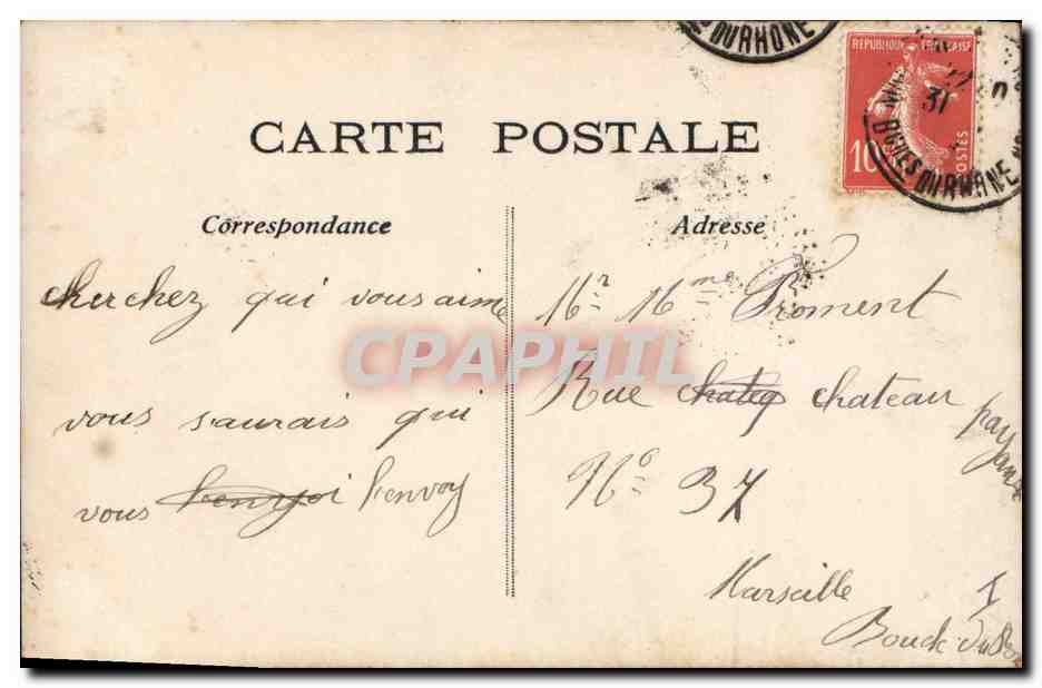 CPA Fantaisie Poisson 1er Avril Enfant  — Rückseite