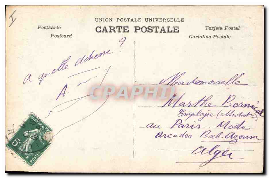 CPA Fantaisie Poisson 1er Avril Homme  — Rückseite