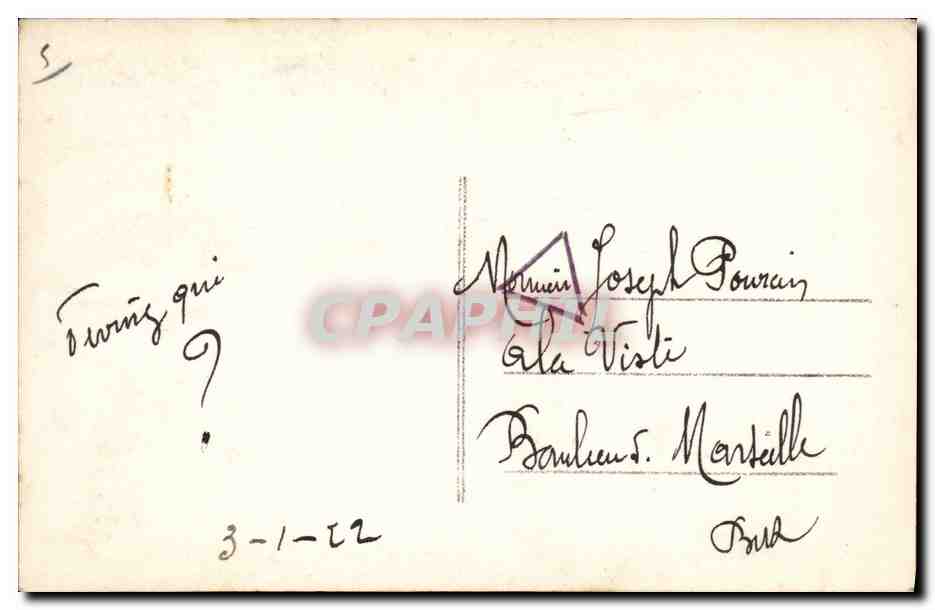 CPA Fantaisie Poisson 1er Avril Enfant  — Rückseite