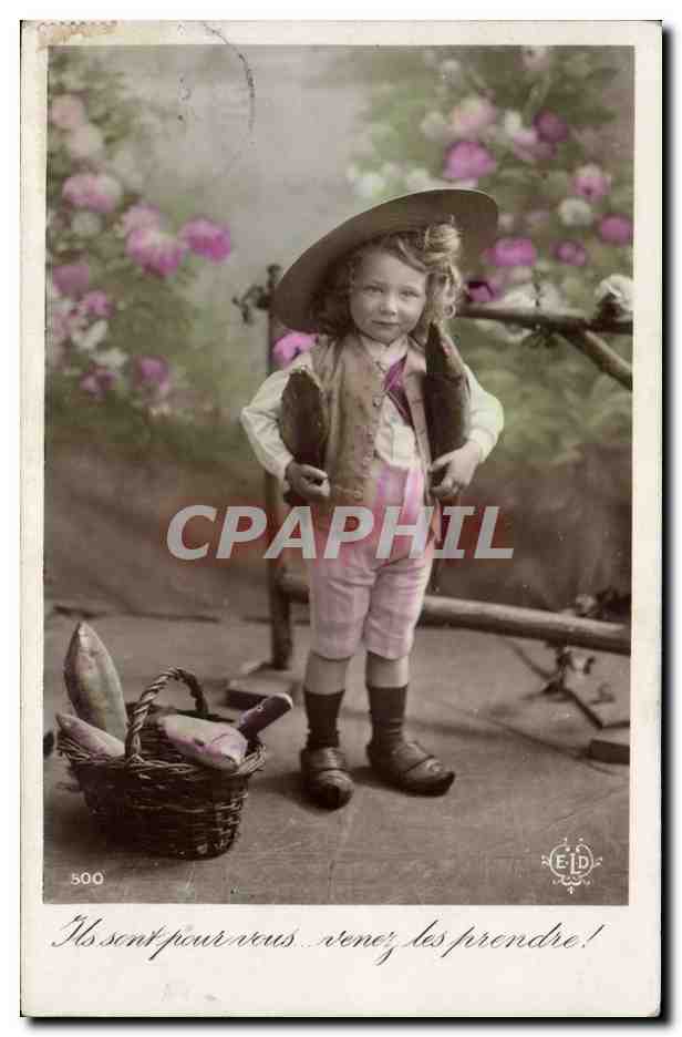 CPA Fantaisie Poisson 1er Avril Enfant 