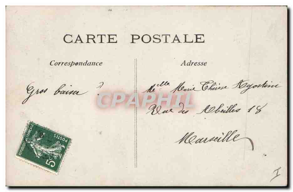 CPA Fantaisie Poisson 1er Avril Enfant  — Rückseite
