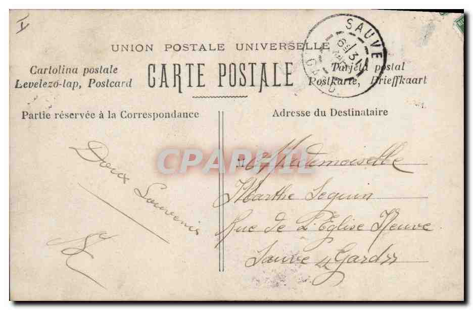 CPA Fantaisie Poisson 1er Avril Femme  — Rückseite