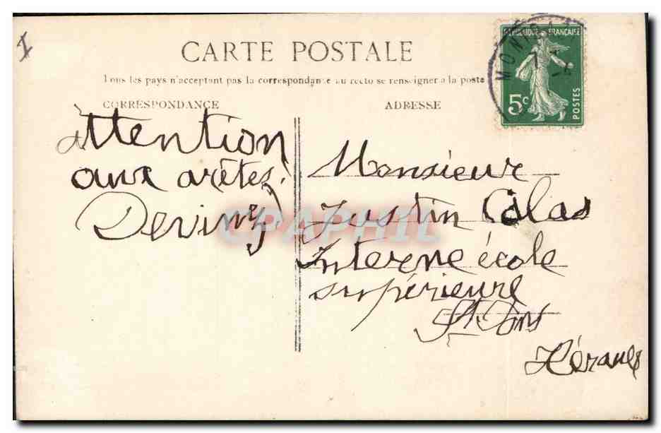 CPA Fantaisie Poisson 1er Avril Femme  — Rückseite