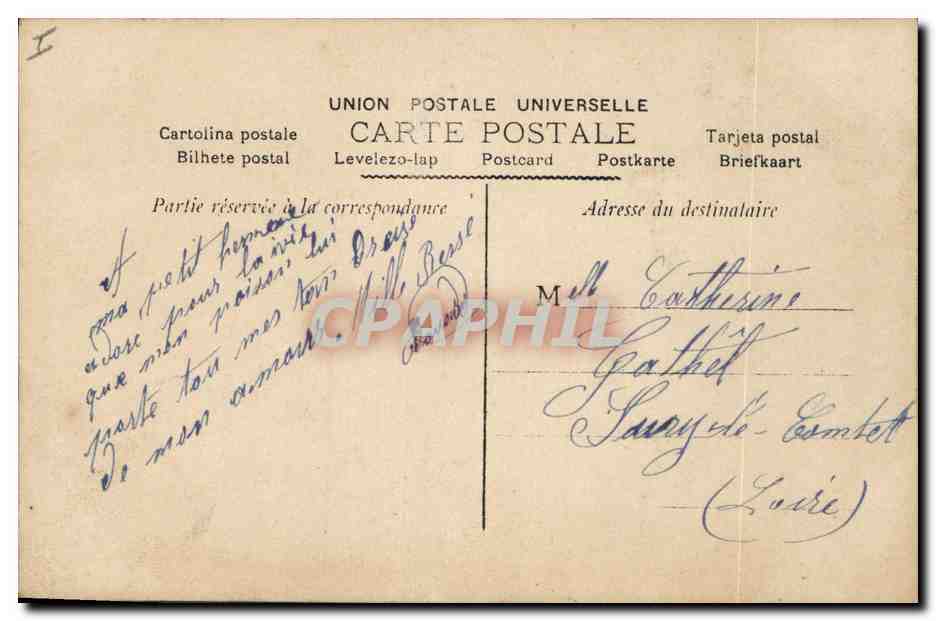 CPA Fantaisie Poisson 1er Avril Homme  — Rückseite