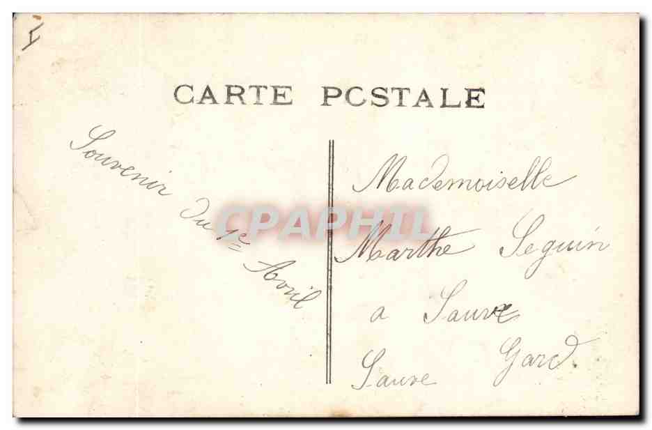 CPA Fantaisie Poisson 1er Avril Homme  — Rückseite