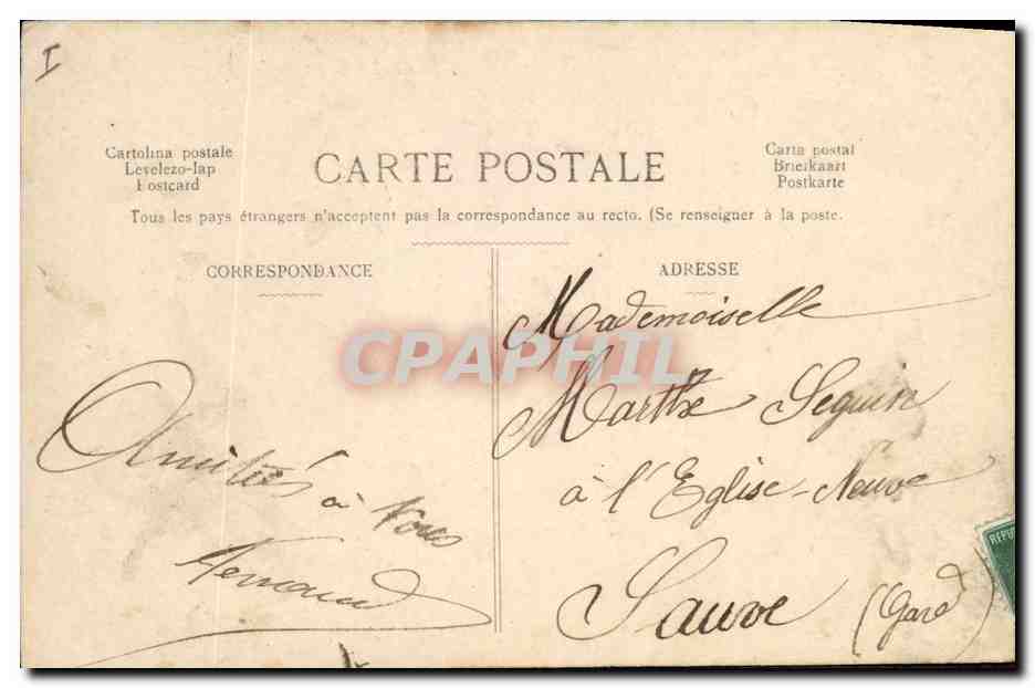 CPA Fantaisie Poisson 1er Avril Homme  — Rückseite