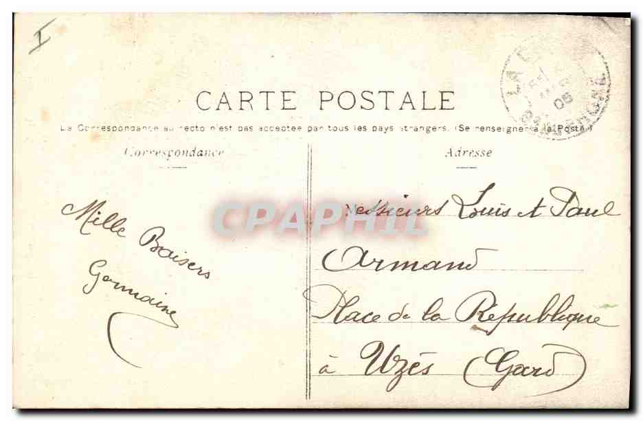 CPA Fantaisie Poisson 1er Avril Enfants  — Rückseite