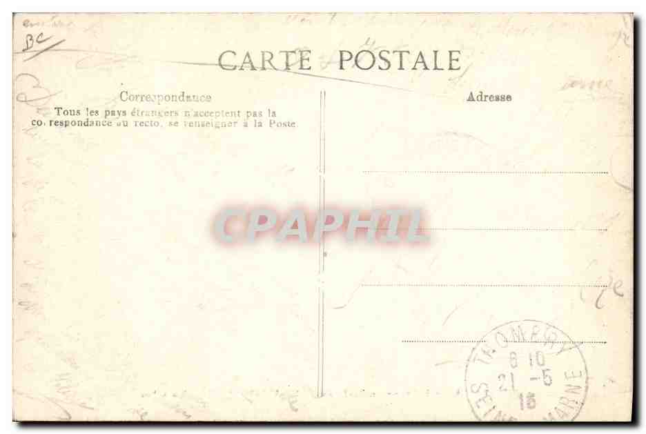 Caccia all'Avvoltoio nella Foresta di FONTAINEBLEAU — Un relais — E.P.D. n°13 — Verso