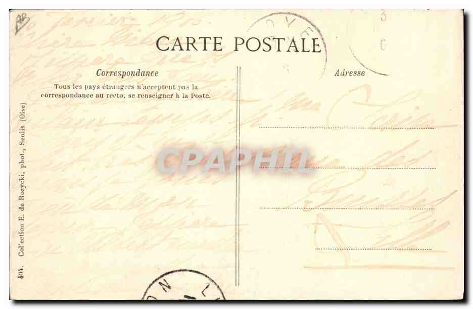 Chantilly — La sortie de la Meute — E. de Rozyczi, phot. (494) — Verso