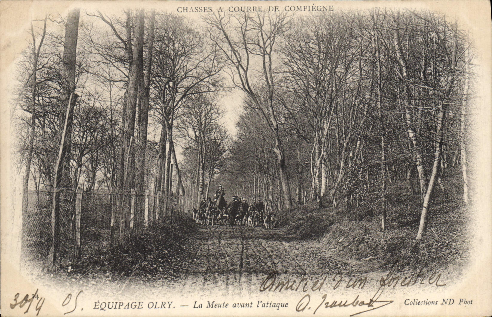 Chasses à Courre de Compiègne — Équipage Olry. La Meute avant l'attaque — Collections ND Phot