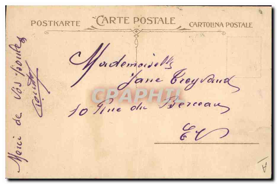 Deux jeunes femmes sous des branches de cerisier — Druck u. Verlag von B. Dondorf, Frankfurter Straße 9 — n° 197 — Reverso