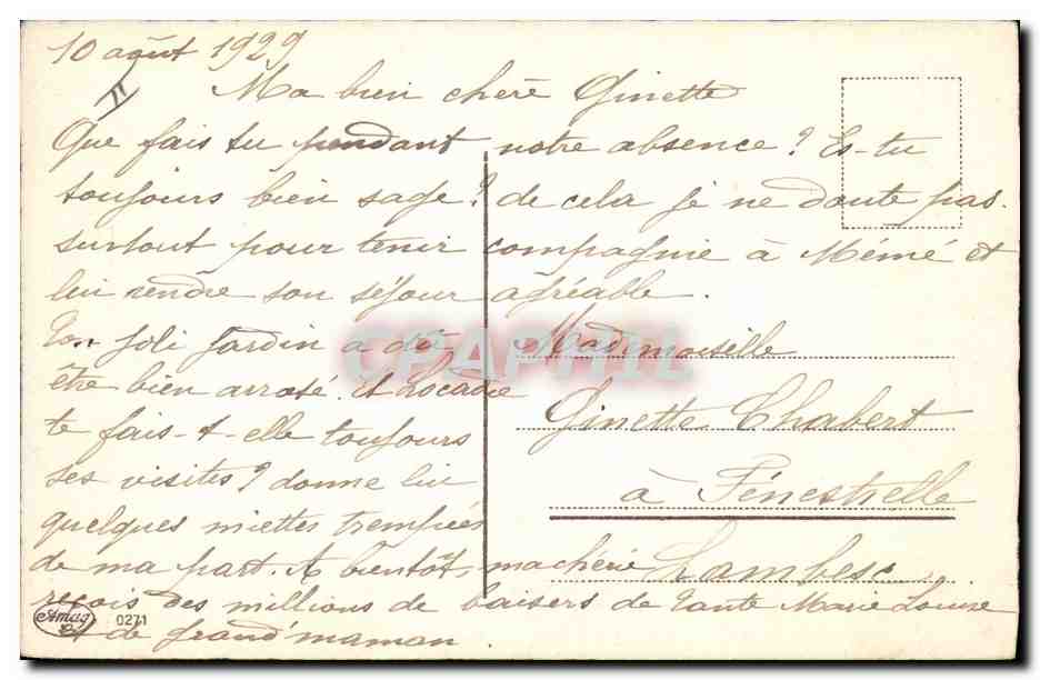 CPA Fantaisie Enfants  — Rückseite