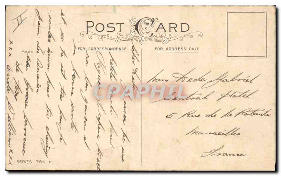 CPA Fantaisie Enfant Lapin Poussins  — Verso