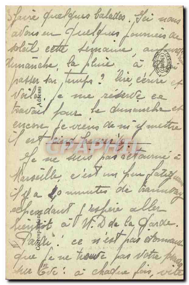 CPA Lamartine Saint Point Chateau de Lamartine en Girondin 1810  — Rückseite