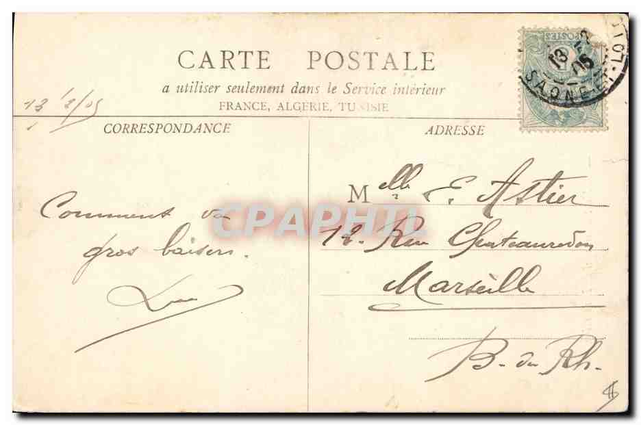 CPA Saint Point Cabinet de travail de Lamartine  — Rückseite