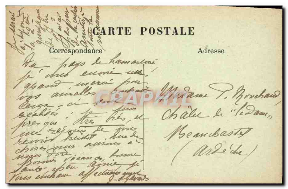 CPA Souvenir de Lamartine Le lac  — Rückseite