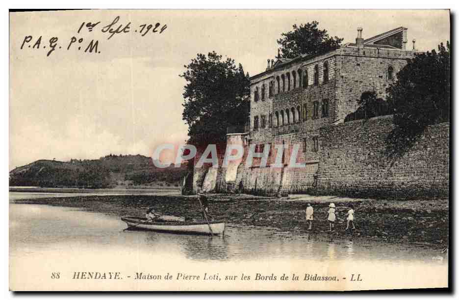 CPA Pierre Loti Hendaye Maison sur les bords de la Bidassoa 