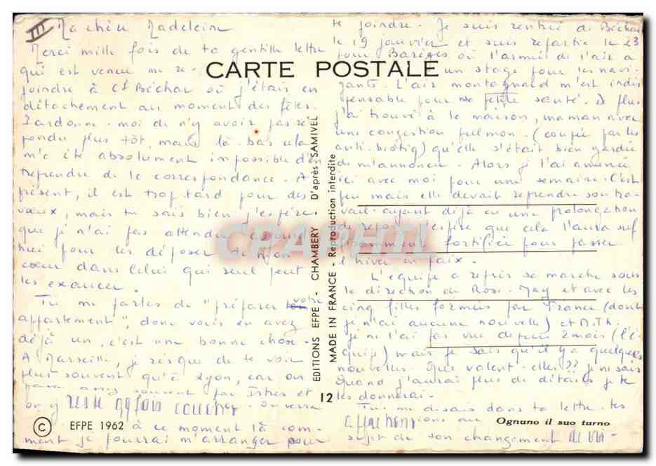 CPA Bonhomme de neige Chacun son tour  — Rückseite