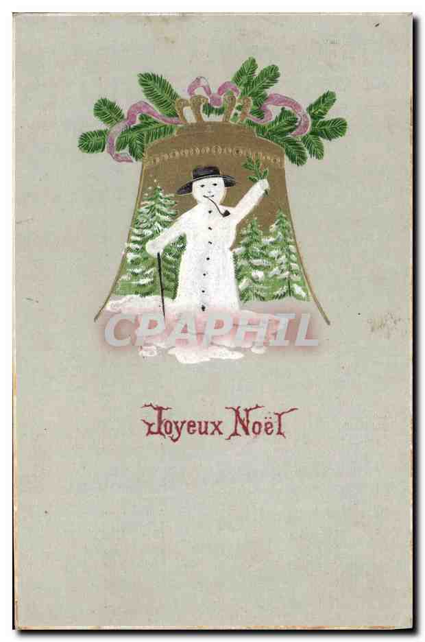 CPA Bonhomme de neige Noel