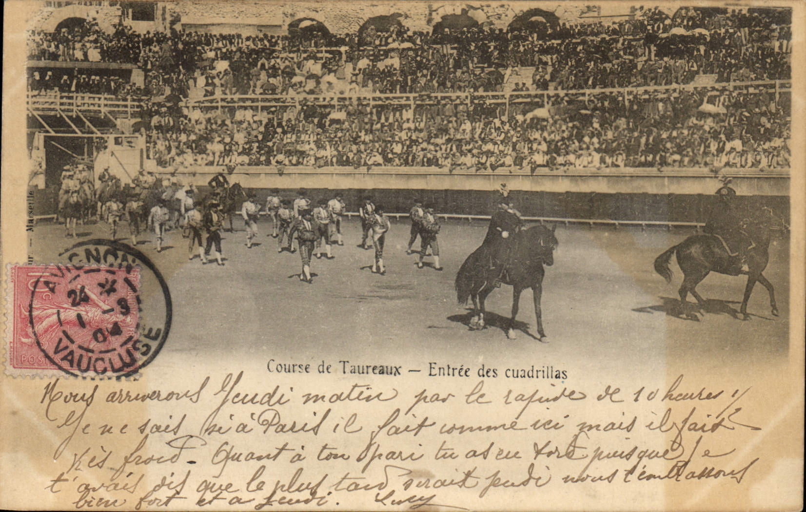 CPA Corrida Course de taureaux entree des cuadrillas 