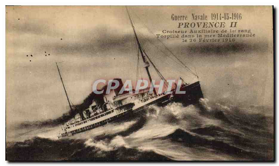 CPA Bateau Paquebot Provence II Croiseur Auxiliaire de 1er rang 