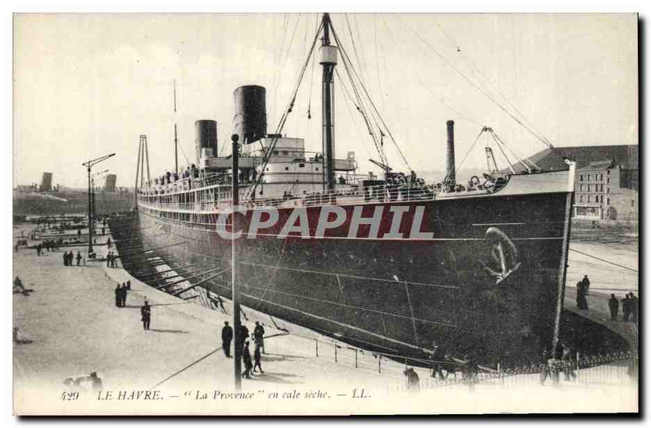 Le Havre — "La Provence" en cale sèche — I.L.