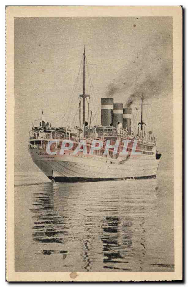 CPA Bateau Paquebot Fabre Line SS Providence 