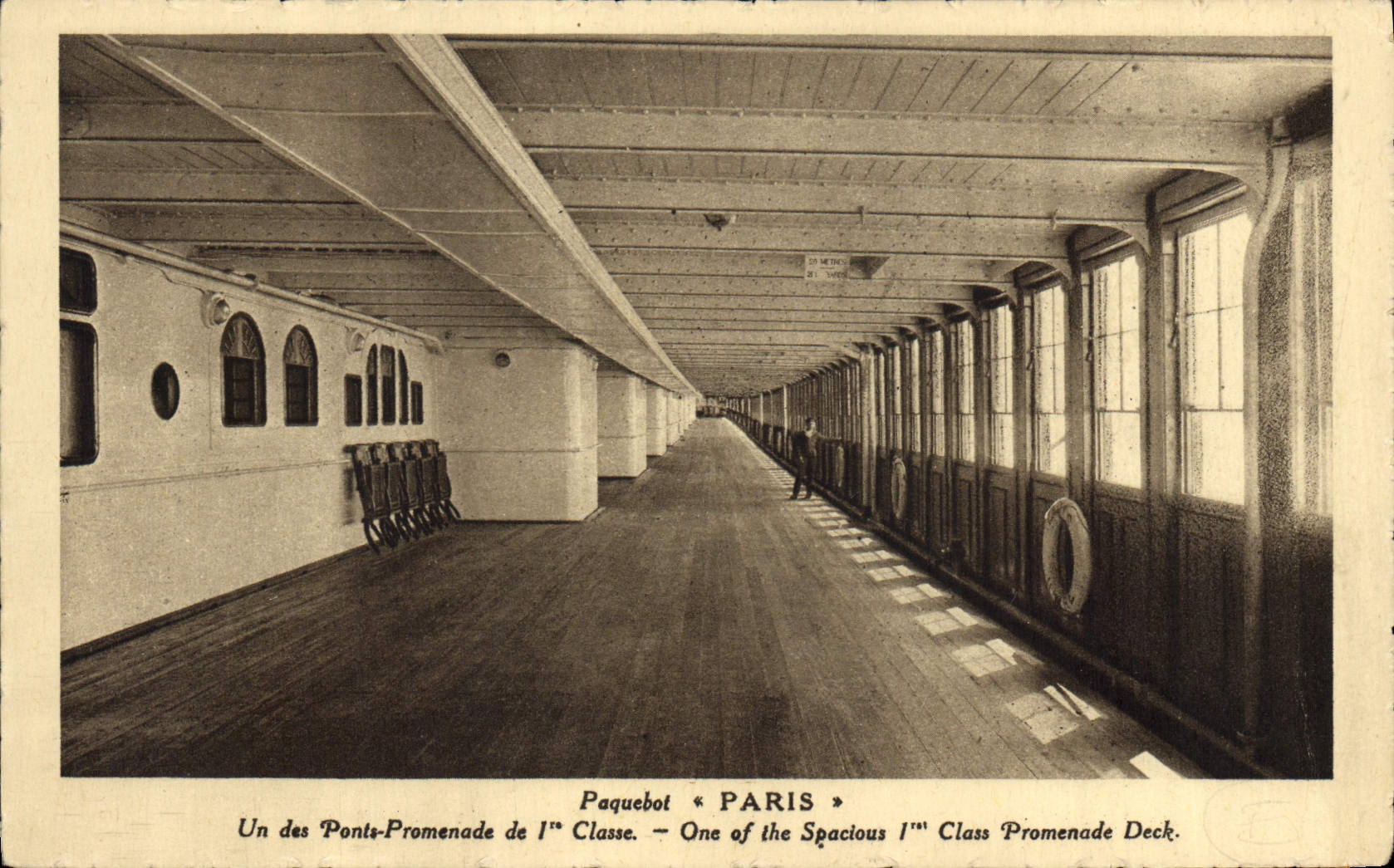 Promeenade de 1ère Classe — Paquebot « PARIS » — Cie G.L. Transatlantique