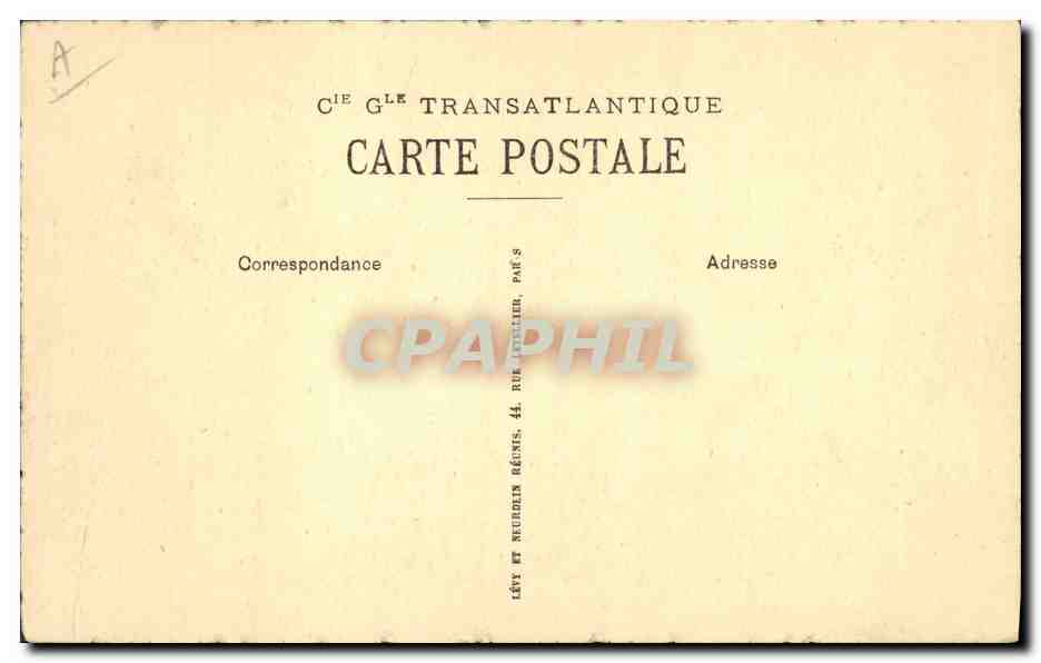 Promeenade de 1ère Classe — Paquebot « PARIS » — Cie G.L. Transatlantique — Reverso