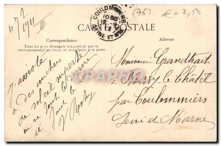 Le Hâvre — "La Provence" entrant au port par gros temps — éditeur non identifié, n° 16 — Achterkant