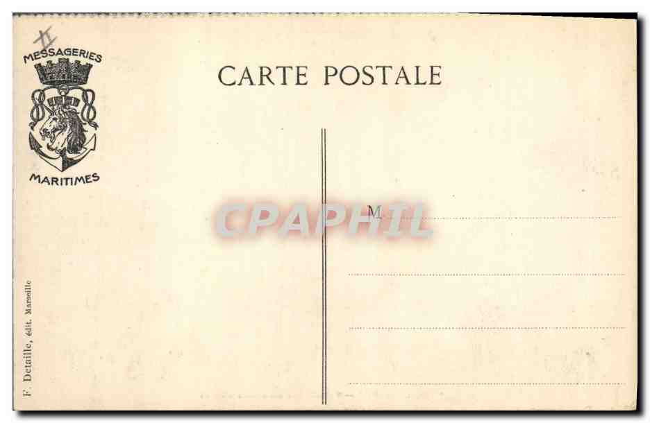 Fumoir des premières classes — "PAUL LECAT" — Messageries Maritimes — Verso