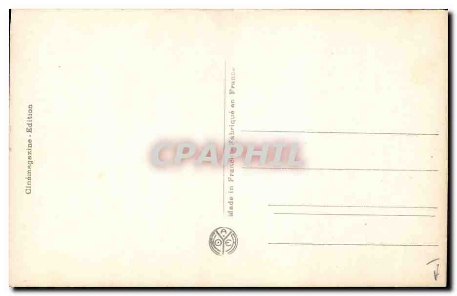 CPM Cinema Regine Dumien France Marin  — Back