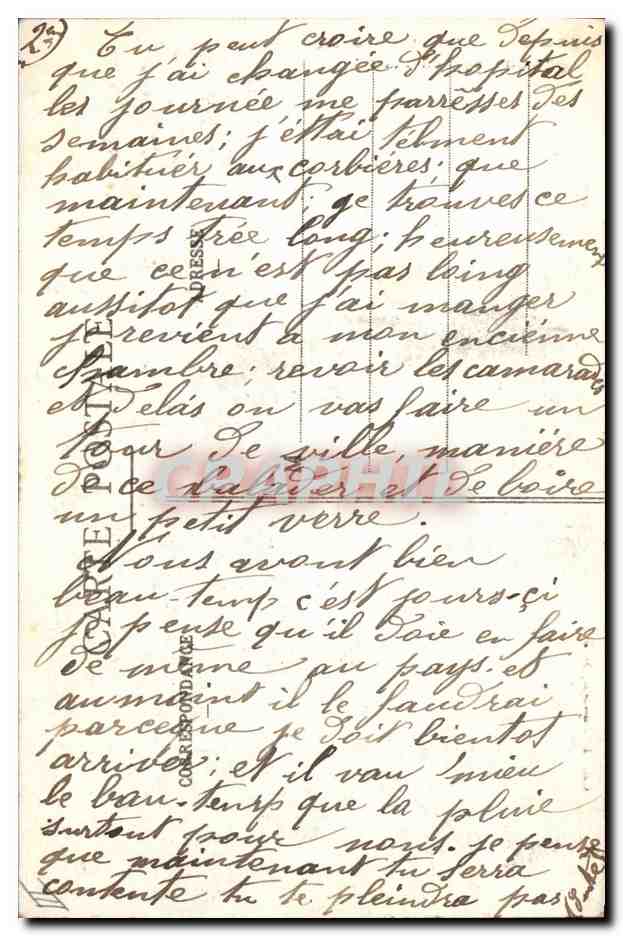 CPA Folklore Lits Clos Chasse reservee  — Verso