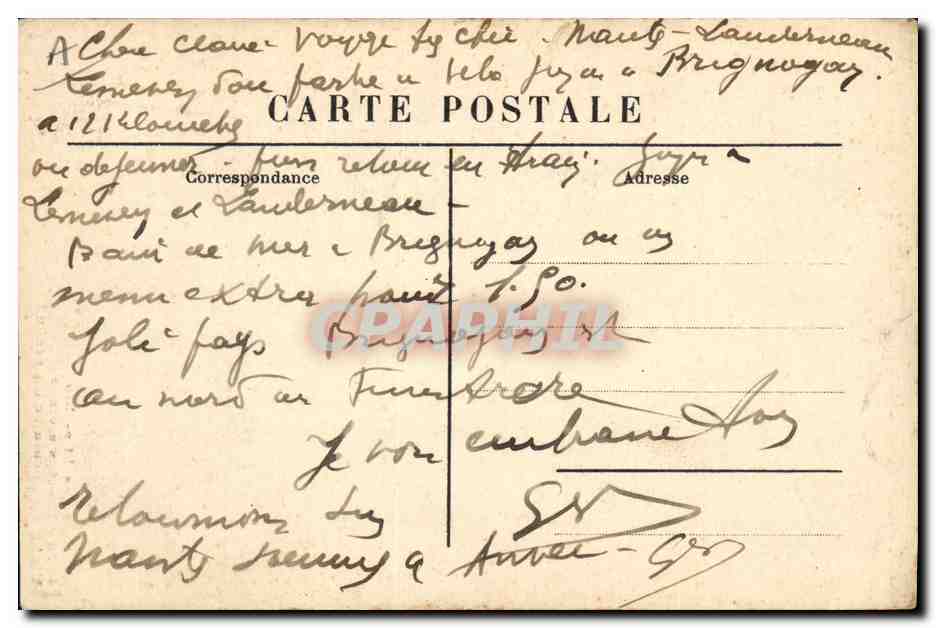 CPA Folklore Lits Clos Visite au locataire du second  — Verso