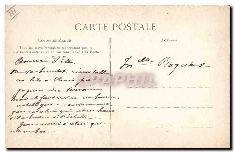 CPA Folklore Lits Clos Bonjour  — Verso