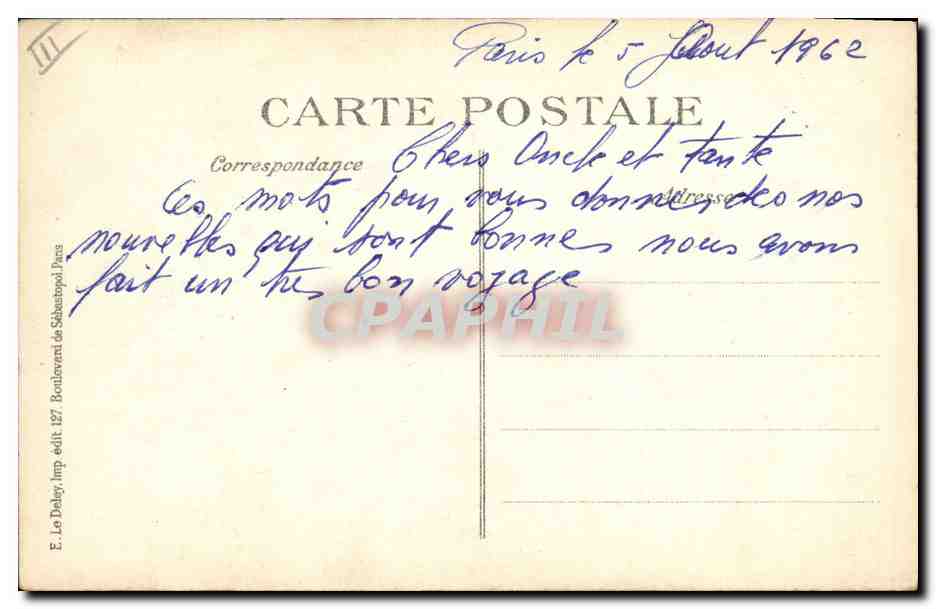 CPA Folklore Lits Clos Le coucher de la mariee  — Verso